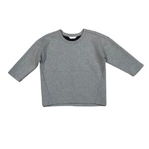 Everlane 3/4‎ Sleeve Scuba Top Boxy Sweatshirt Structured Gray women’s size S